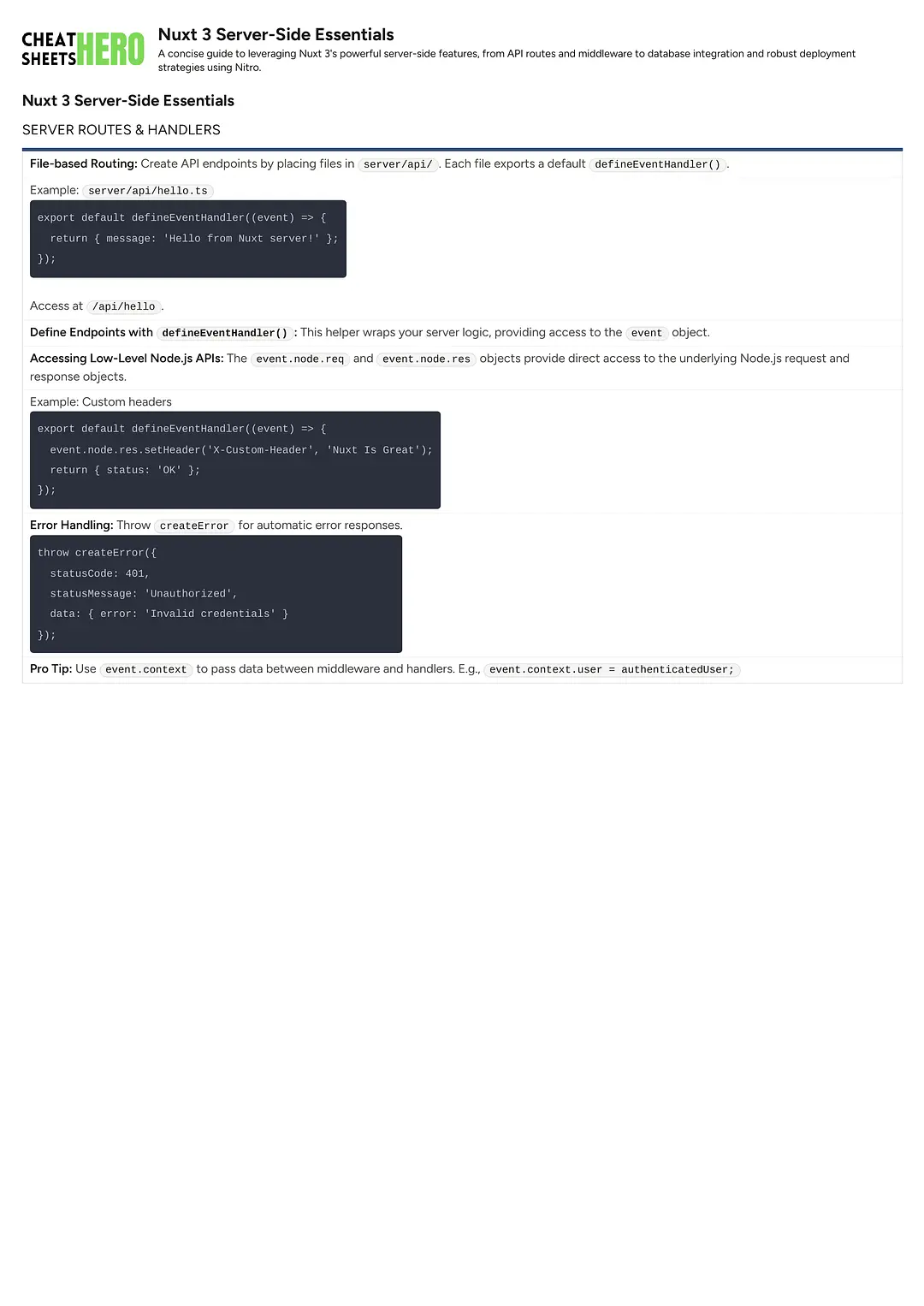 Nuxt 3 Server-Side Essentials