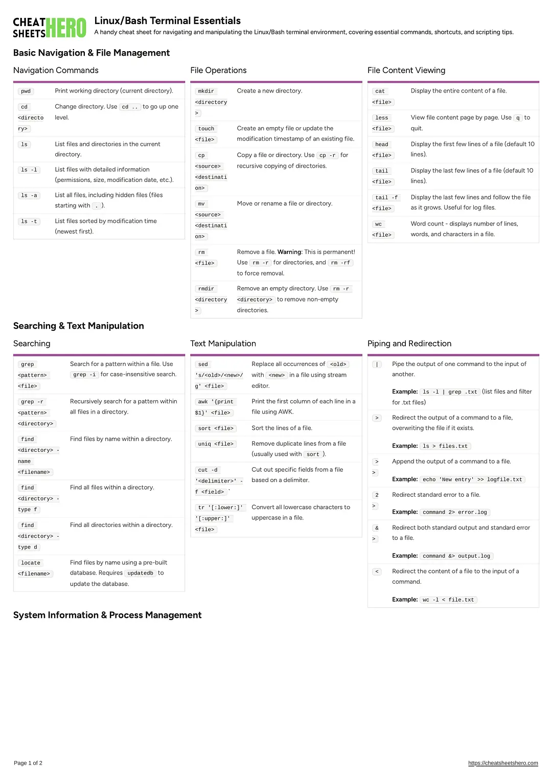 Linux/Bash Terminal Essentials