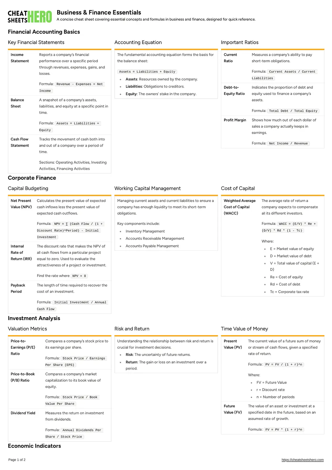 Business & Finance Essentials