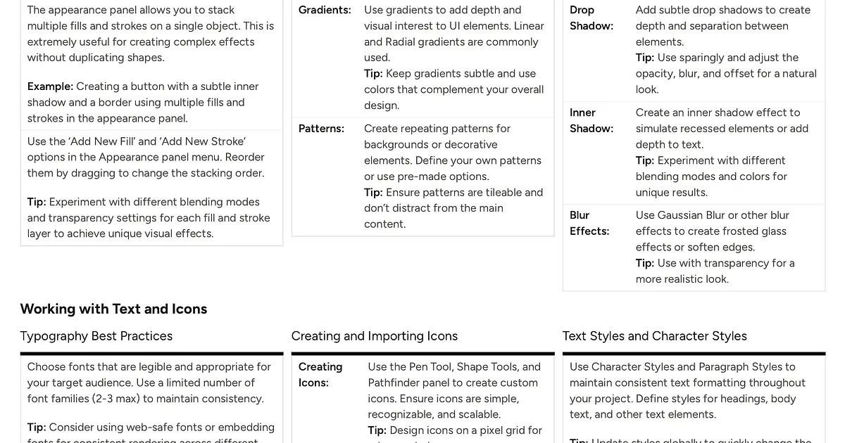 Adobe Illustrator for UI/UX Design Cheatsheet | Cheat Sheets Hero