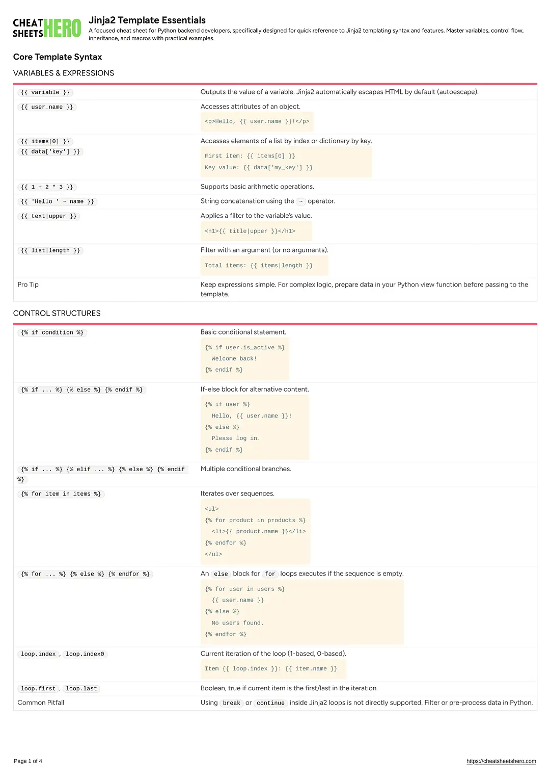 Jinja2 Template Essentials