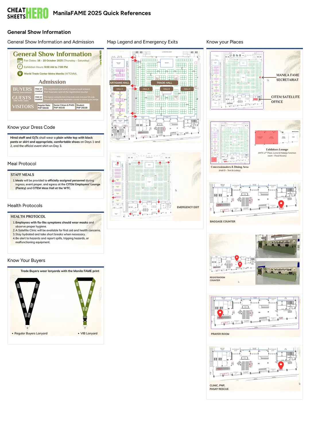 ManilaFAME 2025 Quick References