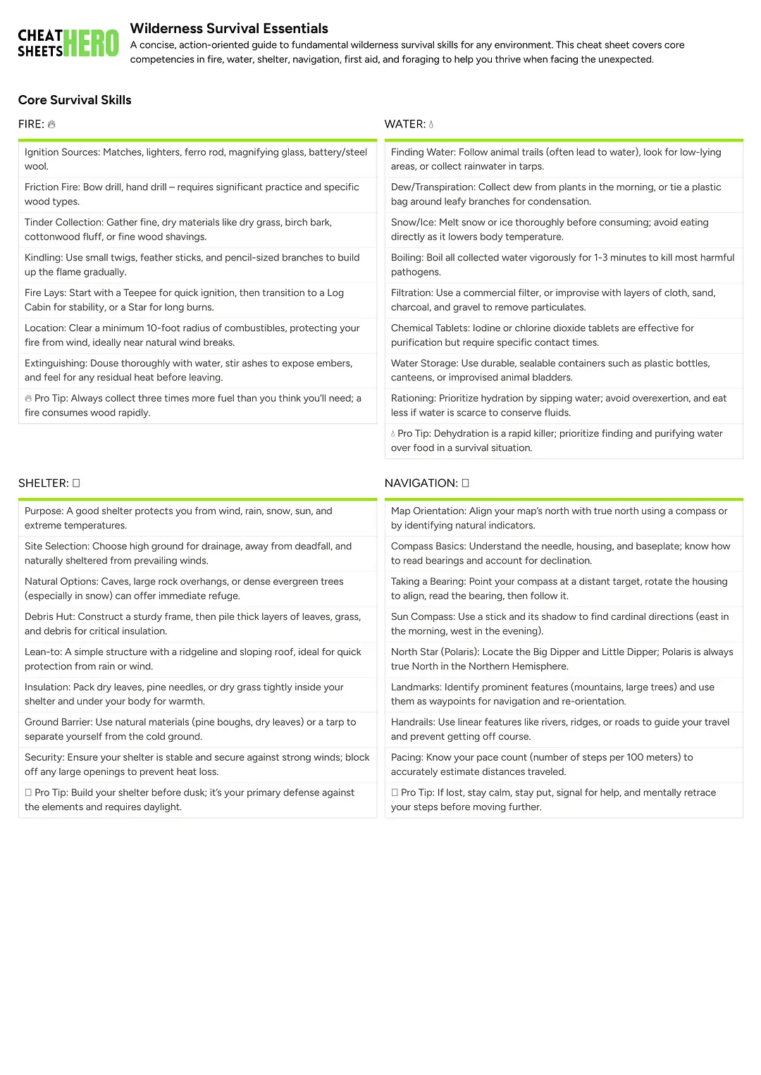 Wilderness Survival Essentials