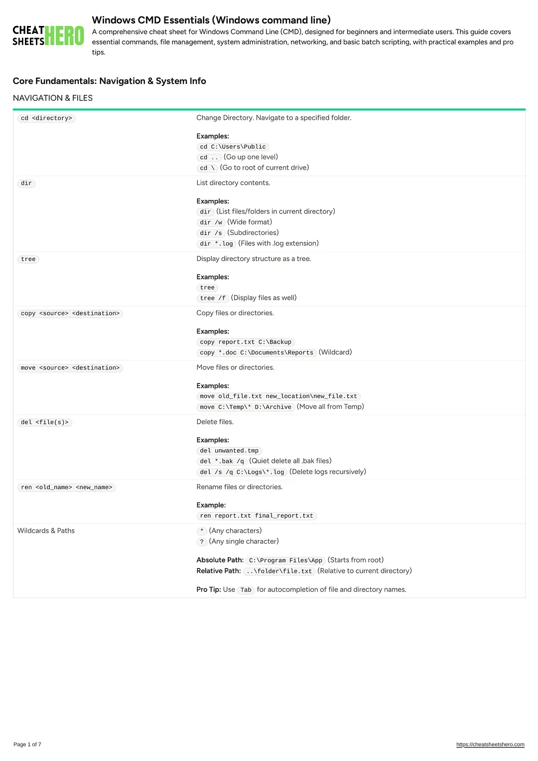 Windows CMD Essentials (Windows command line)